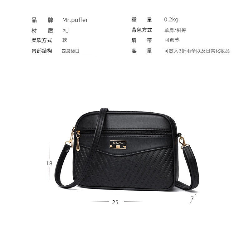 GOOSUDU 2025Cross-border bag popular new summer women's bag oblique span niche armpit bag Popular trade printed women's shoulder small square bag