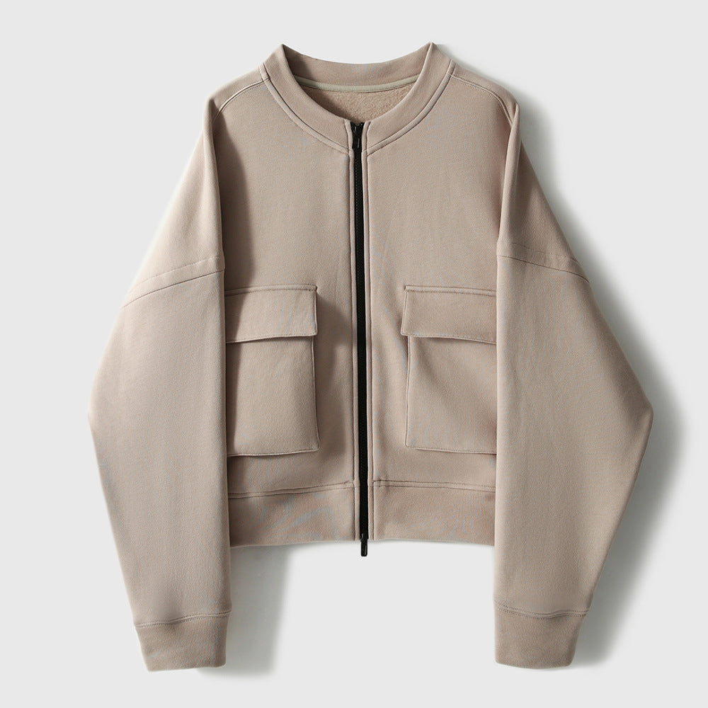 2025 Thin velvet tooling style baseball jacket, high-end 3-color casual jacket top women's clothing  spring and autumn new versatile