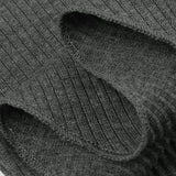 GOOSUDU 2025 AB481 sexy pullover diagonal neck texture knitted long-sleeved British style, plain off-the-shoulder design sense thin top women