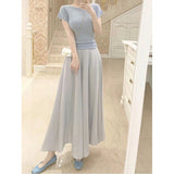 2025 summer new tea wear a complete set of salt light familiar Internet celebrity temperament high-end culottes two-piece set of women