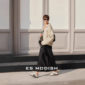 2025 ES MODISH spring new product pleated design casual tooling style versatile jacket premium Tencel short jacket women