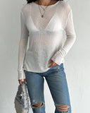 Popular trade ins wind  spring clothing thin skin-permeable lazy vacation wind long-sleeved sweater women's knitted sweater