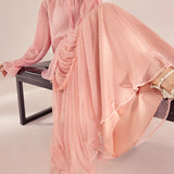 Spring  new high-end design light luxury A-shaped skirt celebrity fairy lace thin skirt female MZ009