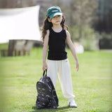 UV Protection Cool Feeling Solid Color Girls Sun-Proof Trousers Summer Korean Style Solid Color Boy's Anti-Mosquito Pants Cropped Pants Wholesale