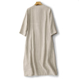 Light luxury high-end dress  summer new literary retro heavy industry embroidery temperament loose dress women