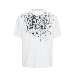 2025 27174 2025n Street 2025 Summer Trend Garbled Figure High Sense Small Collar Design Men's Loose Short Sleeve T-Shirt