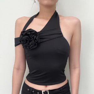 GOOSUDU 2025 YD154 Popular trade Popular,  spring and summer new fashion design sense irregular and changeable shoulder strap flower neck small vest