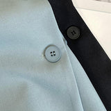 2025 summer short-sleeved suit retro pure bubble sleeve women's single-grain buckle loose Korean casual suit jacket 2140