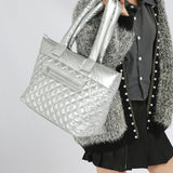 GOOSUDU 2025 Autumn new Xiaoxiangfeng diamond tote bag women's large-capacity air-feeling down bag commuter shoulder armpit bag