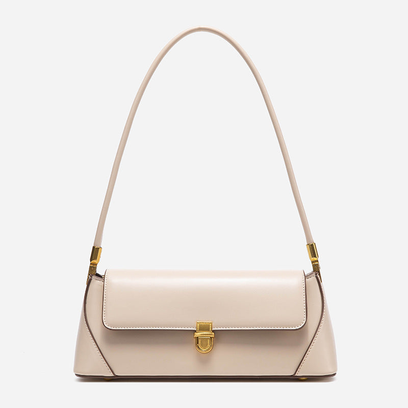 GOOSUDU 2025 popular new baguette bag niche design high sense simple black underarm bag texture shoulder bag women can send