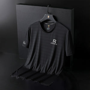 GOOSUDU Couple's Ice Silk Short Sleeve Men's Summer Thin Quick-Drying Casual Sports T-shirt plus-Sized plus Size Summer T-shirt