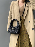 GOOSUDU 2025 Niche design handbag spring women's versatile exquisite high-end pleated underarm bag fashion summer