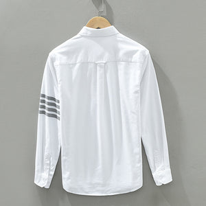 GOOSUDU 8821 Long Sleeve Fashion Brand Shirt Casual Stripe Shirt Youth Loose Multicolor Tup Cardigan Coat One Piece Dropshipping