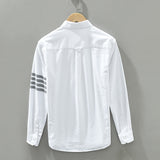GOOSUDU 8821 Long Sleeve Fashion Brand Shirt Casual Stripe Shirt Youth Loose Multicolor Tup Cardigan Coat One Piece Dropshipping