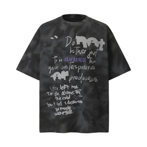 2025 8563 2025n Street 2025 Summer Letter Design Men's Loose Tie-Dyeing Premium Sense Neutral Short Sleeve T-Shirt