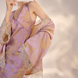 New national style new Chinese silk dress women's niche design temperament high-end V-neck long dress M5083