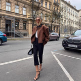 popular Popular trade New  new women's models crisp shoulder pads solid color jacket temperament casual style  style