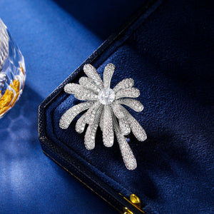 2025 Autumn and winter coats, coats, accessories, corsages, multi-purpose fixed pins, zircon inlaid high-end bright fireworks brooch