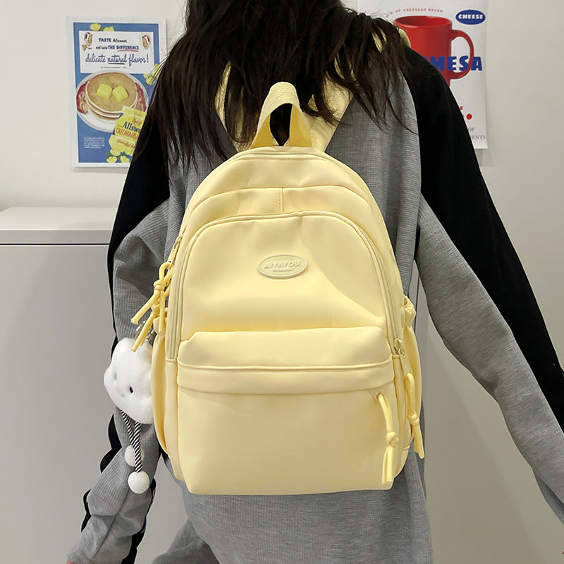 Schoolbag Girl College Students' Backpack Japanese Style All-Matching Niche Student University Style Korean Style Girl Backpack Travel Bag