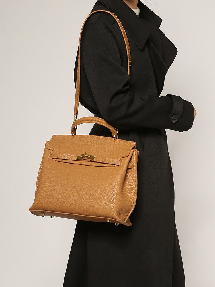 GOOSUDU 2025 New retro  fashion high-end shoulder bag texture portable messenger Kelly bag trendy New hot-selling models