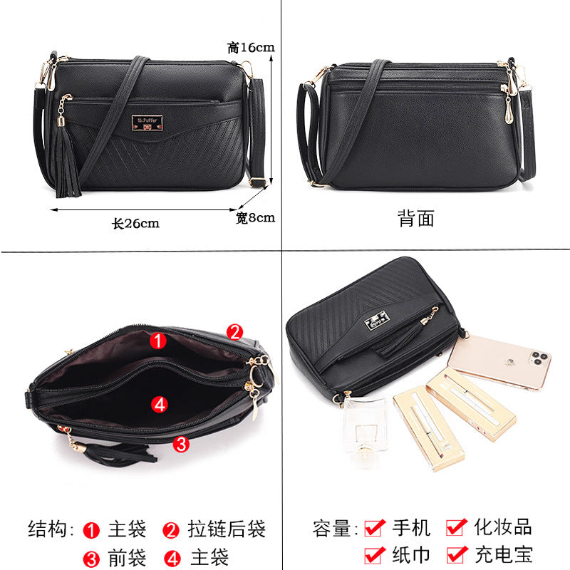 GOOSUDU 2025Mr.pufferpopular Spring New Women's Bag Fashion Retro Underarm Bag Plaid Embossed Premium Shoulder Bag