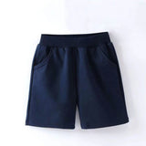 New Summer Knitted Children's Cotton Middle Pants 5 Pants Boys Girl's Sports Shorts White Black Shorts