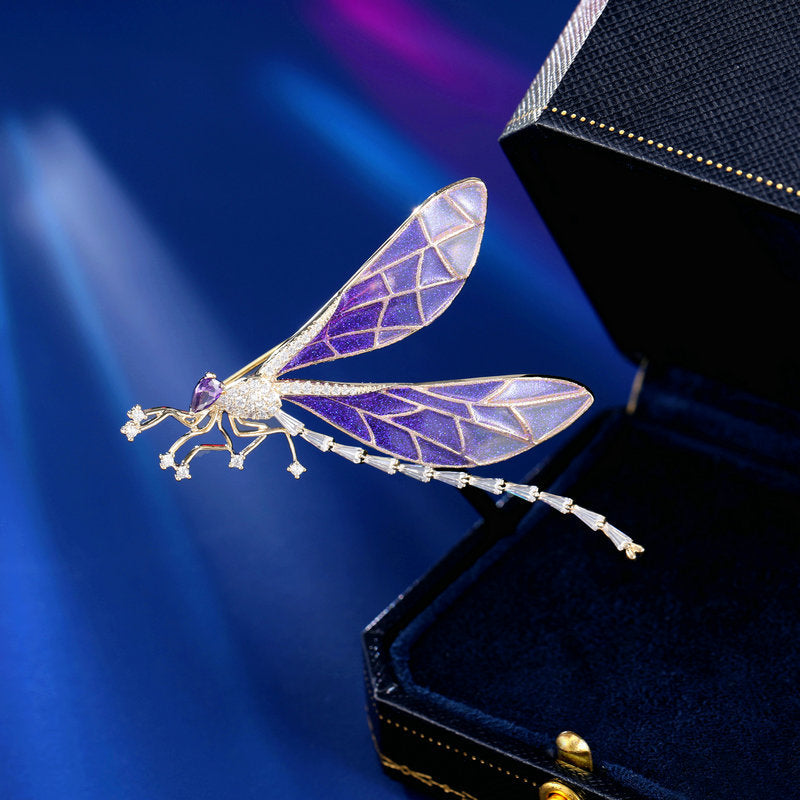 2025 Niche design high-end corsage accessories personalized pins exquisite luxury blazer accessories insect dragonfly brooch