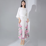 2025 High-end pleated dress women's temperament elegant pleated skirt long high-end sense New Popular trade women's clothing foundry