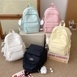 Schoolbag Girl College Students' Backpack Japanese Style All-Matching Niche Student University Style Korean Style Girl Backpack Travel Bag