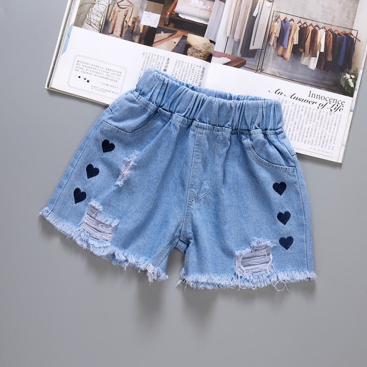 Children's Denim Shorts Factory Wholesale Girls Casual Thin Pants Summer New Children's Clothing Shorts Wholesale Shorts