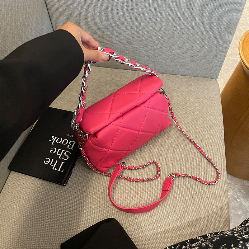 GOOSUDU 2025 trendy women's bags  new fashion handbags versatile diamond chain single shoulder diagonal span bags