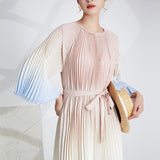 2025 Shenzhen Nanyou high-end gradual change long dress dress women loose large size meat cover thin temperament dress dress dress