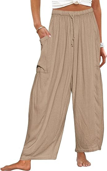 GOOSUDU Fashion  Spring and Summer British Style Temperament Women's Clothing Collage Cotton Linen Harem Pants Mid Waist Casual Pants Factory Direct Sales