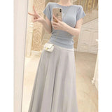 2025 summer new tea wear a complete set of salt light familiar Internet celebrity temperament high-end culottes two-piece set of women