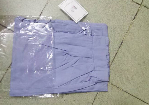 GOOSUDU Spring and Summer Cotton and Linen Women's Wide-Leg Pants Linen Thin Casual Pants Ol Professional Women's Pants Loose Cropped Pants for Women