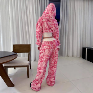 Popular,  n camouflage sweater suit sports street fashion trend sweater pants women