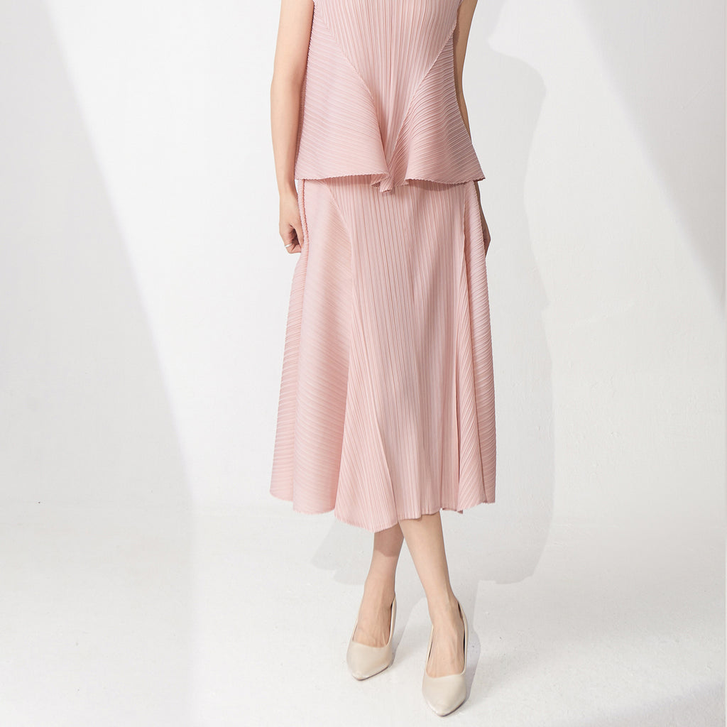 2025 This year's popular popular women's clothing fashion loose irregular medium and long temperament versatile and thin  skirt
