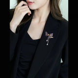 2025 New product personalized design versatile exquisite corsage pin coat accessories fly together embroidered fringed butterfly brooch