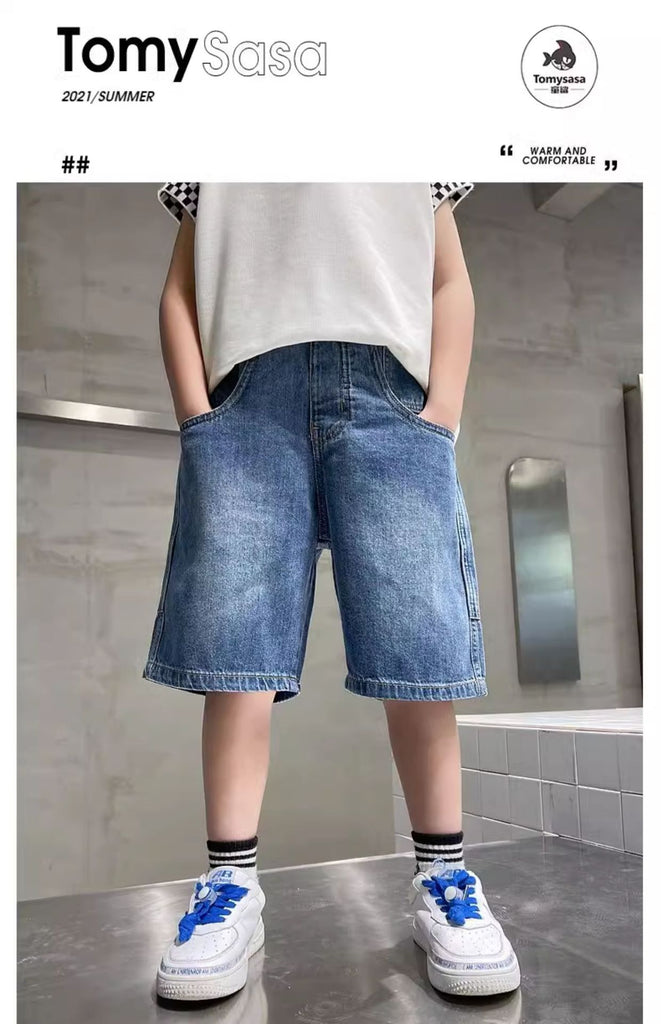 Children's Clothing Boy's Denim Shorts Children's Summer Pants  New Summer Middle Pants Korean Style Fifth Pants Thin Fashion