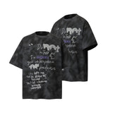 2025 8563 2025n Street 2025 Summer Letter Design Men's Loose Tie-Dyeing Premium Sense Neutral Short Sleeve T-Shirt