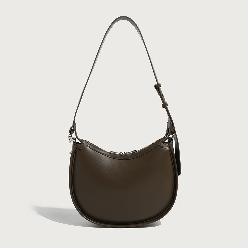 GOOSUDU 2025 Autumn and winter new fashion crescent bag portable shoulder oblique span bag simple high-end niche design women's bag