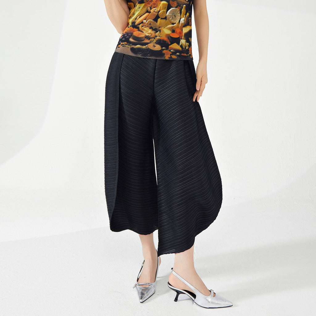 2025 personalized radish pants Harlan pants women's loose large size design sense niche fashion versatile casual pleated pants