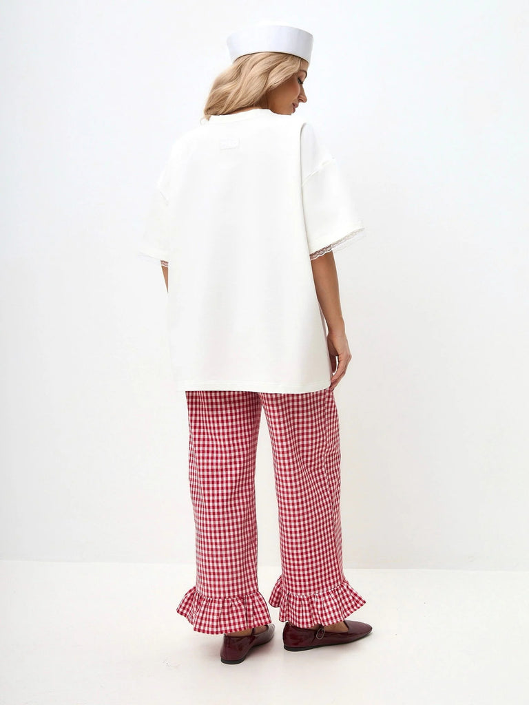 Popular and   Spice Girls ins Wind Tide Brand Loose Heavy Cotton Short Sleeve Summer Design Sense Niche Half Sleeve T-Shirt