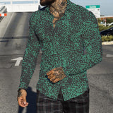 GOOSUDU New  EBay  European and American Men's Shirt 3D Printed Fashion Individual Casual Long Sleeve Shirt Men