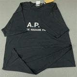 GOOSUDU New Hot Selling Japanese and Korean AP Electric Embroidery Embroidery English Logo Pattern Pure Cotton Loose T-shirt Men and Women Couple's Shirts