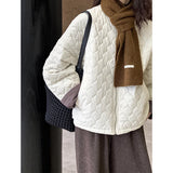 2025 popular autumn new jacket high-end rhombus plaid loose simple versatile cotton clothes 9977-1