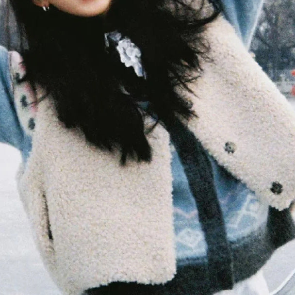 2025 Zhang Ruonan has the same style, retro loose knitted sweater jacket, lazy and thickened in autumn and winter, new cardigan in winter.