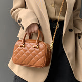 GOOSUDU 2025 popular New Xiaoxiangfeng Rhombus Hand Bag Women's Simple Small Square Bag Shoulder Bag Chain Bag Crossbody Pillow Bag