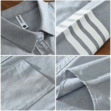 GOOSUDU 8821 Long Sleeve Fashion Brand Shirt Casual Stripe Shirt Youth Loose Multicolor Tup Cardigan Coat One Piece Dropshipping
