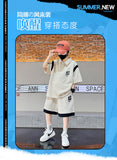 Boys Summer Suit New Children's Short-Sleeved Polo Shirt Two-Piece Set Medium and Big Children Summer Trendy Western Style Sports Sets